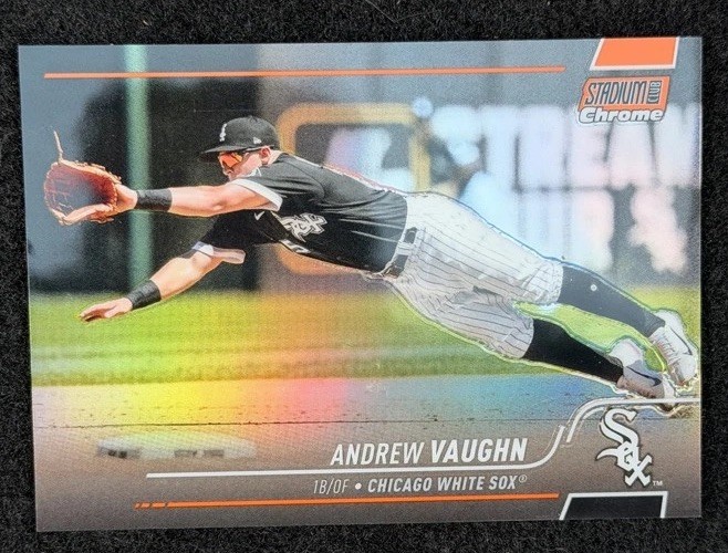 2022 Topps Stadium Club Chrome - Andrew Vaughn #13 Orange Refractor /25