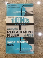 Vintage Thermos Replacement Filler W/ Box No. 62F Pint Size Wide Mouth