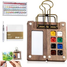 Mini Paint Set Watercolor Pocket Travel Water...