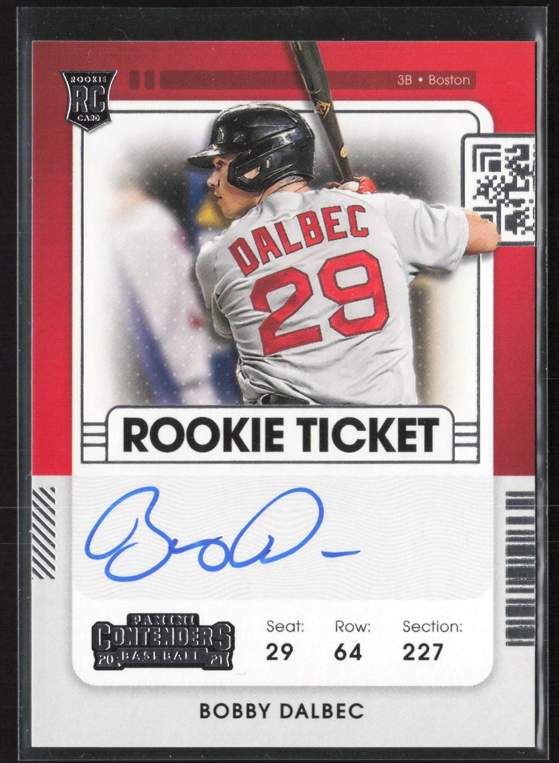 2021 Panini Contenders #106b Bobby Dalbec Auto