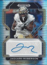 Jaquarii Roberson 2022 Panini Prizm Draft Picks Autographs Silver Rookie Card. rookie card picture