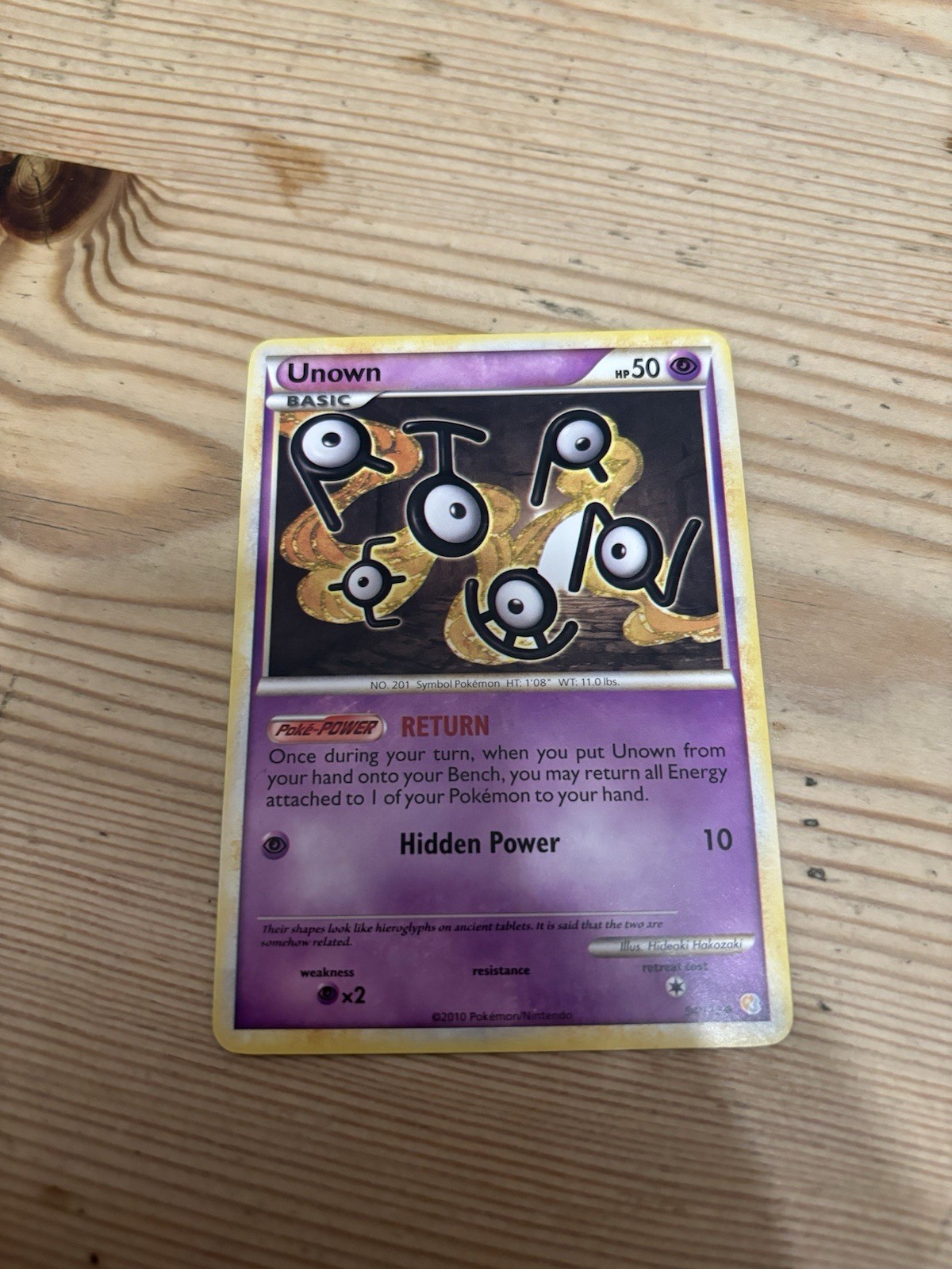Pokémon TCG Unown Heartgold & Soulsilver NM, 54/123 Pokemon Card