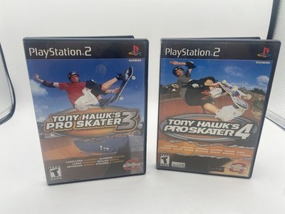 Lot of 2 Tony Hawk's Pro Skater 3 & 4 PS2 Playstation 2 Tested Activision