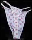 Vintage JOE BOXER Satin STRING Bikini THONG Panty Pink BOWS Dot Print xxl 10 — photo 3