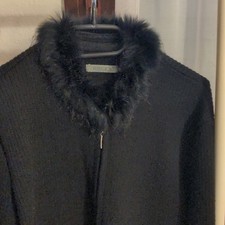 RODEX Damen Strickjacke 42 schwarz Strick Zip...