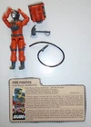 GI Joe Fire Fighter Barbecue & File Card 1989 Action Figure Loose