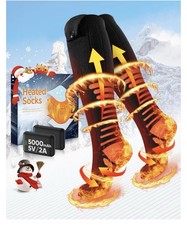 2026 Upgraded Heated Socks with APP Control, 2 5000Mah 5V Rechargeable Heated So