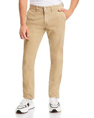 NN07 Marco 1400 Slim Fit Chinos Men's 29/32 Khaki Beige Zip Fly Button Closure