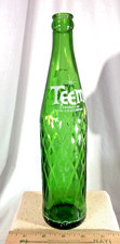 Botella de refresco vintage de vidrio verde Teem limón-lima años 50/60 - 16 oz. - usado en excelente estado