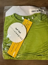Little Sleepies Pajamas 3-6 Mo Avocado Solid Color Crescent Zippy New