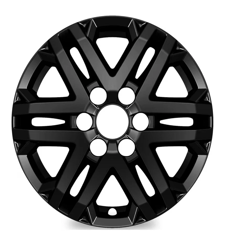 Juego de recubrimientos de rueda negro brillante de 18" para Toyota Tundra/Sequoia SR5 (2022-2024) paquete de 4 Foto 3 de 4