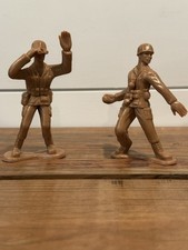 2 Greenbrier International Large 4" Plastic Army Men Toy Soldiers.