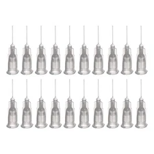 40Pcs Blunt Tip Dispensing Needle for Liquid Glue Gun 27G 1/2" Gray