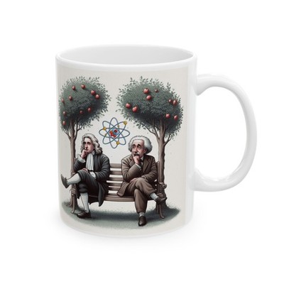 Funny Mug Albert Einstein Isaac Newton Mug Tea Coffee Cup Unique Art Mug Gift