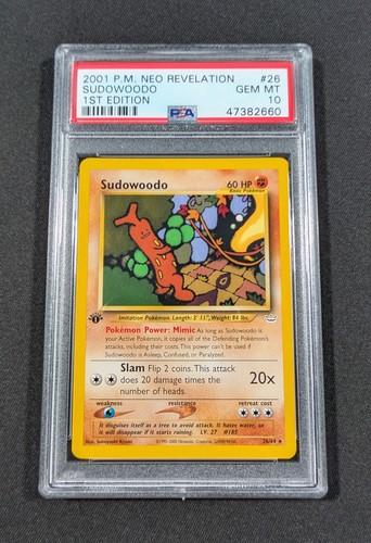 Sudowoodo (1st Edition) graded PSA 10 for sale on eBay