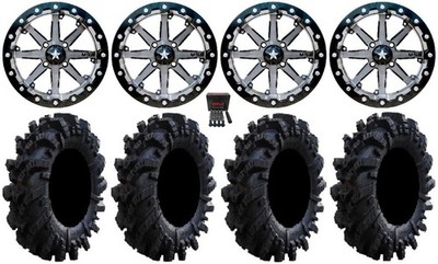 MSA Lok 14'' ATV Wheels 26.5'' Intimidator Tires Polaris Sportsman