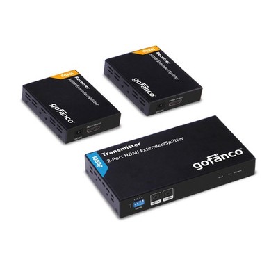 gofanco 1080p 1x2 HDMI Extender Splitter Over CAT5e/6/7 Ethernet Cable