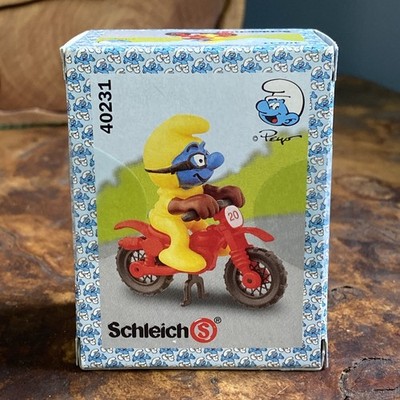 Schtroumpf Moto Cross Schleich 40231 Avec Boîte - Figurine Collection