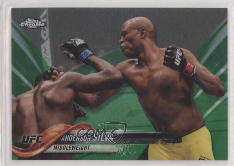 2018 Topps Chrome UFC Green Refractor 24/99 Anderson Silva #42 2rz