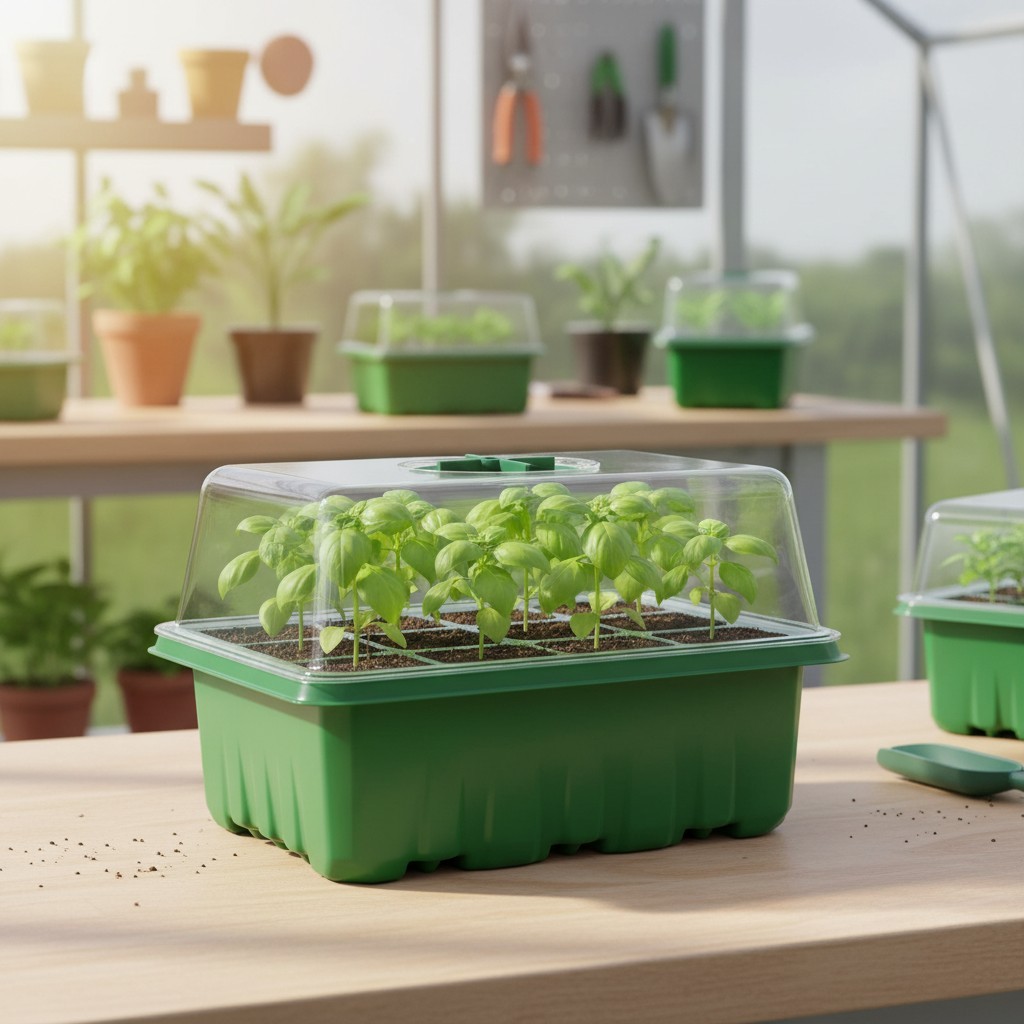 Seed Trays, 6 Pack 72 Cells Propagator Growing Thicken Seedling Starter Growi...