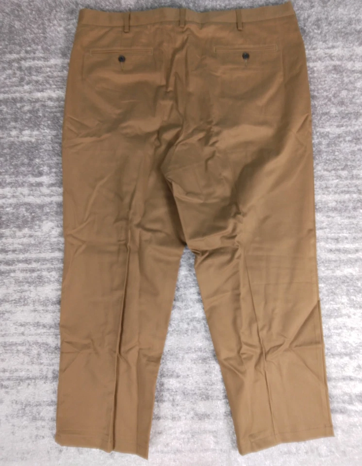 $90 Lands' End Men's Pants 42 Brown Pleated Front Comfort Waist Chino 42x30 - Image 2 of 4