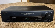 Sharp VC-A582 4-Head VCR VHS Player Sharp Super Picture Tested Works Clean Deck