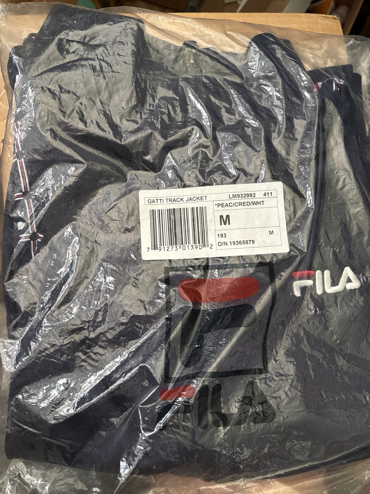 Giacca Fila Sport Gatti Track Medium Rosso Bianco Blu Full Zip Colorblock Nuova con etichette