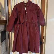 Rothschild Burgundy Hooded Long Puffer Coat Bows Velvet Girls 16 /Women's XS  S