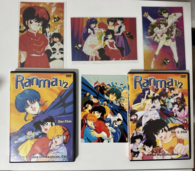 Ranma 1/2 Der 1. Film und 2. Film - Rumiko Takahashi - Deutsch - Rare DVD Extras