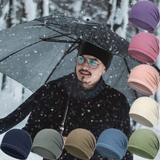 Winter Skull Cap Fleece Thermal Helmet Liner with Ear Cover Windproof Beanie Hat