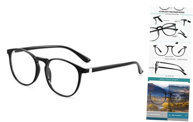 Blue Light Blocking Computer Glasses for Anti-Eye Strain & Leisure Time