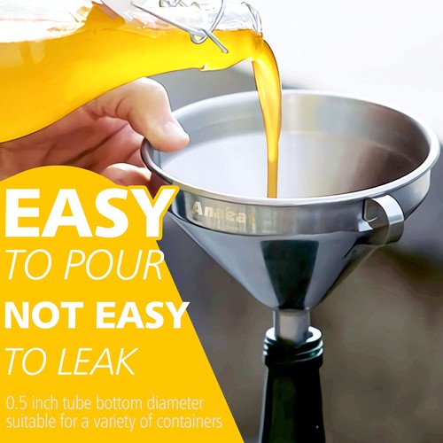 Stainless Steel Kitchen Funnel, Multi-Use Premium Metal Food Grade Cooking Fu... - Bild 2 von 7