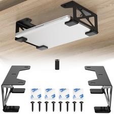 Under Desk Laptop Mount, Metal Under Desk Shelf Holder for MacBook,Mini PC,Xb...
