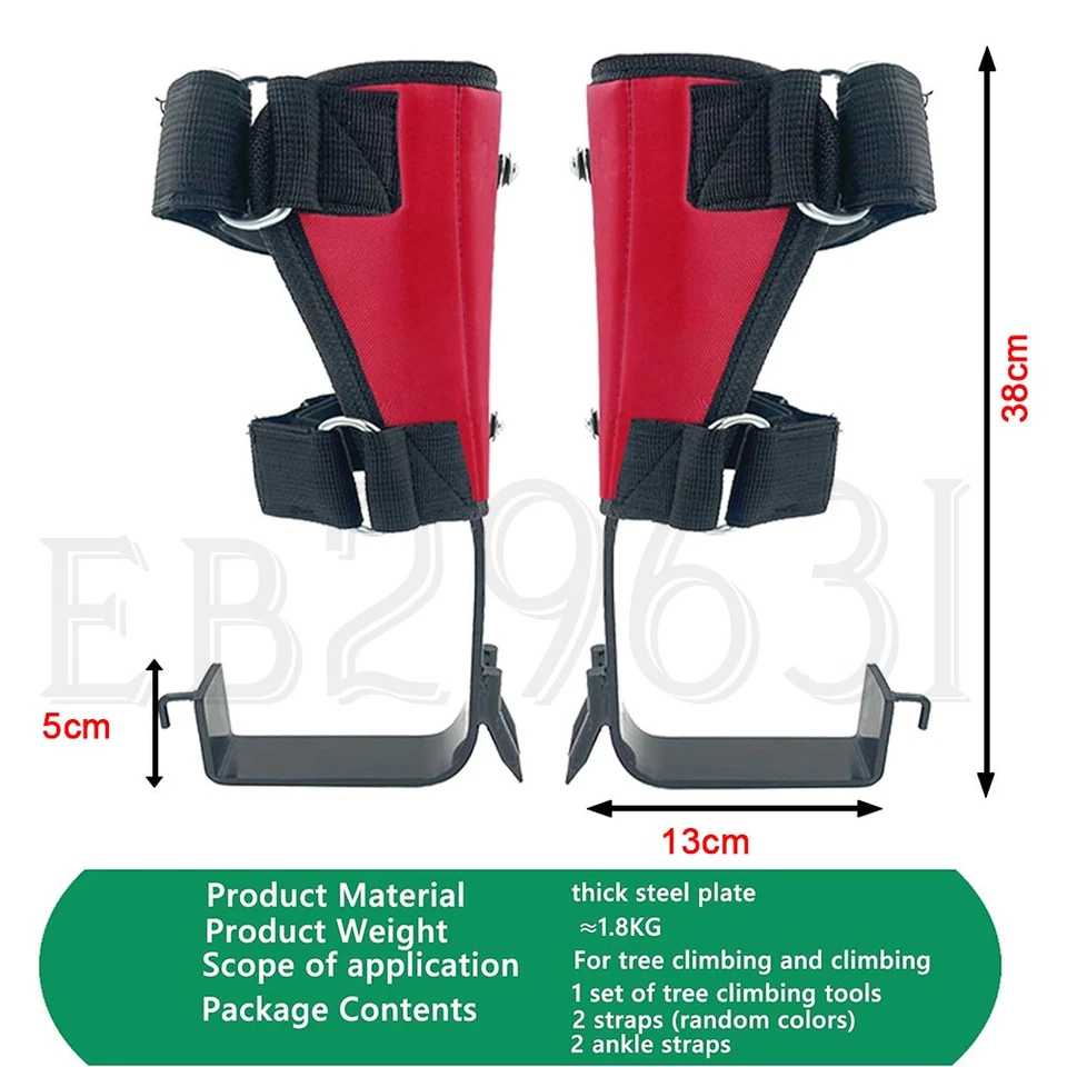 Safety Tree Climbing Spike Set 2 Gear Survival Hunting Tool With Safety Belt - image 2 of 4