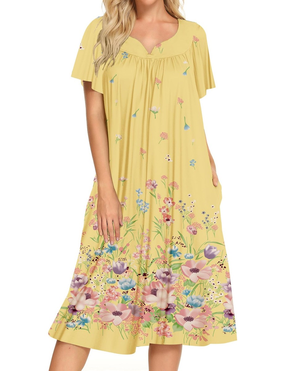 chinese dress ladies Short Sleeve Front Zip Dress - M main image 0