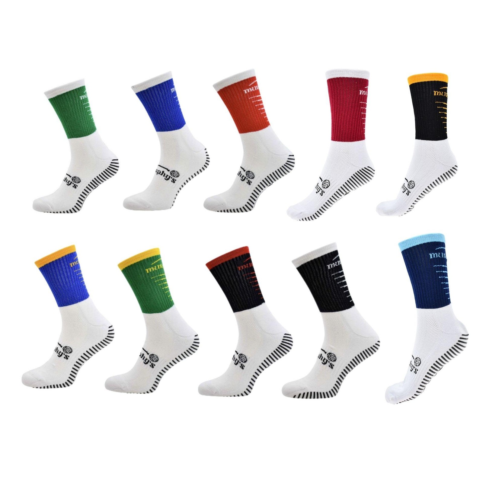 Murphy's Pro Mid Grip Socks Adult 6-8 Navy/Sky 6-8 Navy/Sky