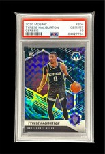 2020-21 Panini Mosaic Tyrese Haliburton Genesis PSA 10 Rookie RC #204