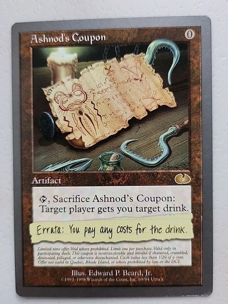 Ashnod's Coupon Unglued Regular NM Near Mint MTG