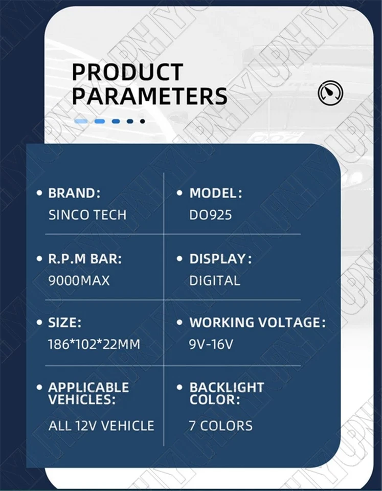 Kit de sensor de tablero de instrumentos DO925 Sinco Tech de 6,5 pulgadas pantalla LCD medidor X1 Foto 3 de 4