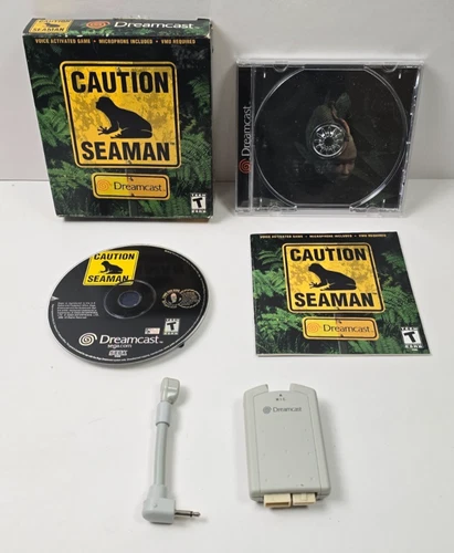 Caution Seaman - Sega Dreamcast Boxed + Microphone & VMU