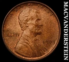 1909 VDB Lincoln Wheat Cent - Uncirculated  Semi-key  Better Date  #G7890