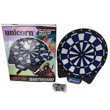 Image of Unicorn Soft Tip Non-Electronic Dartboard 2 Sets Of Darts New Boxed