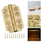 Antique Brass Wooden Box Hinges for Cabinets Retro Style Smooth Functionality