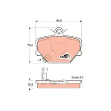 Satz Bremsbeläge Bremsklötze vorne für Smart Roadster 452 id93700