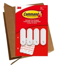 Large Wire Hooks, Holds up to 5 lb, 4 Hooks and 8 Strips, Damage-Free Hanging... 2.72 per strip