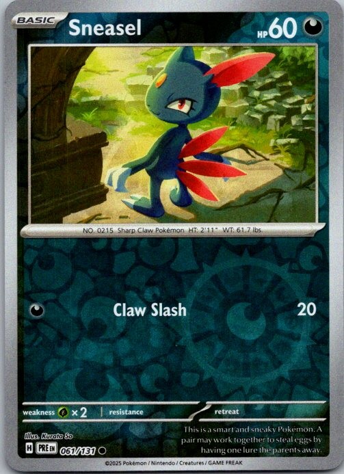 Sneasel Common SV: Prismatic Evolutions 061/131 NM