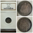 🔥 1872 Proof Liberty Seated Half Dime PCGS PR62 Low Mintage H10C.   🔥PROOF🔥
