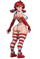 2032 Ginger Cutie Sticker, Made In USA, Laminated, Sexy, Waifu, Busty, Curvy
