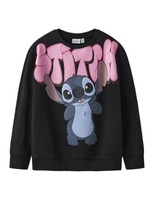 Name IT MäDchen Sweatshirt Stitch-Design Schwarz GrößE 116
