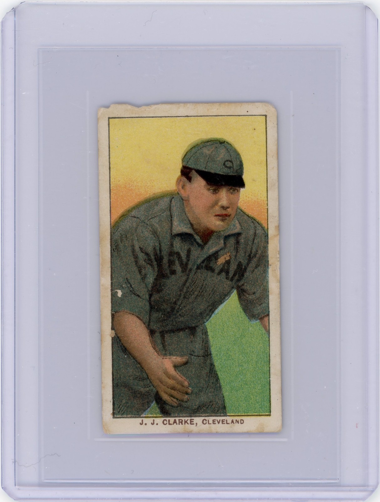 J.J. Clarke 1909-11 T206 Piedmont 350 - Cleveland Naps
